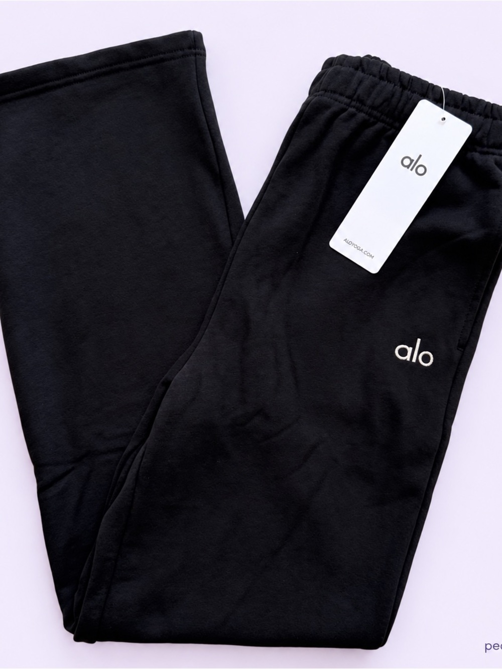 Alo Yoga Black Straight-Leg Sweatpants – Size Small, New With Tags
